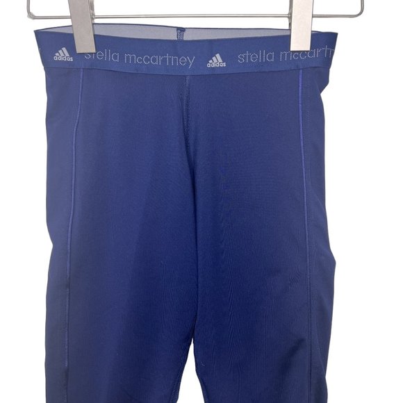 NWOT Stella McCartney Adidas Leggings Navy Grey Size XS - Picture 3 of 12